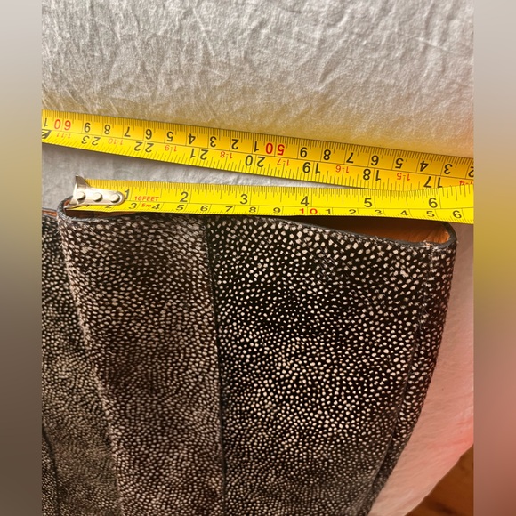 Tory Burch $628 Lila Calf Hair Knee High Heeled Boots Made in Brazil size 6 - Picture 5 of 13